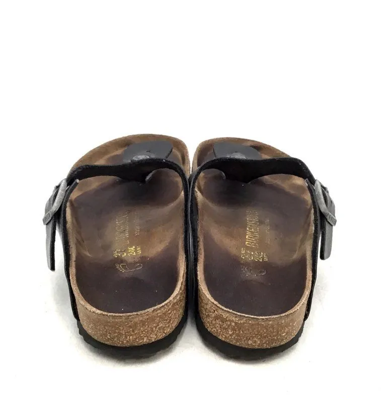 Birkenstock Women's Black Slip-On Thong Sandals - Size 8