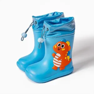 Blue Dinosaur 180Cartoon Unicorn Dinosaur Children Rain Boots Lace Up Eva Soft Boys Girls Rain Shoes Light Waterproof Non Slip Kids Rainboots