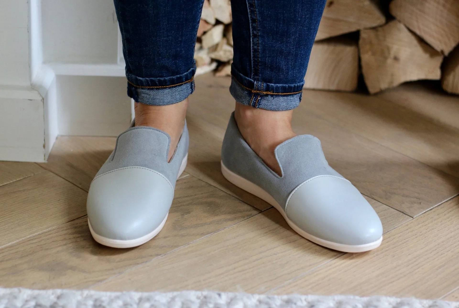 Blue / Grey House Loafers