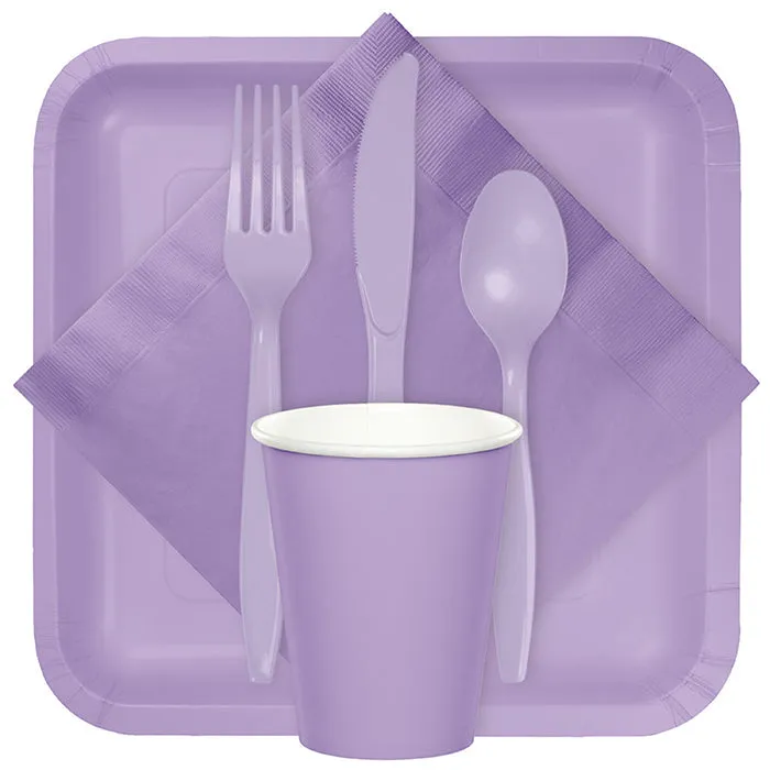 Bulk Pack of 150 Luscious Lavender Beverage Napkins, 3 Ply