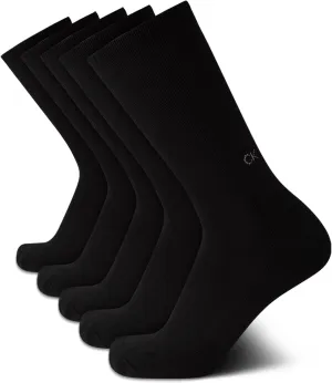 Calvin Klein Mens Crew Socks - 5 Pack Breathable Cushion Crew Athletic Mid-Calf Socks for Men for Running and Workout (7-12)
