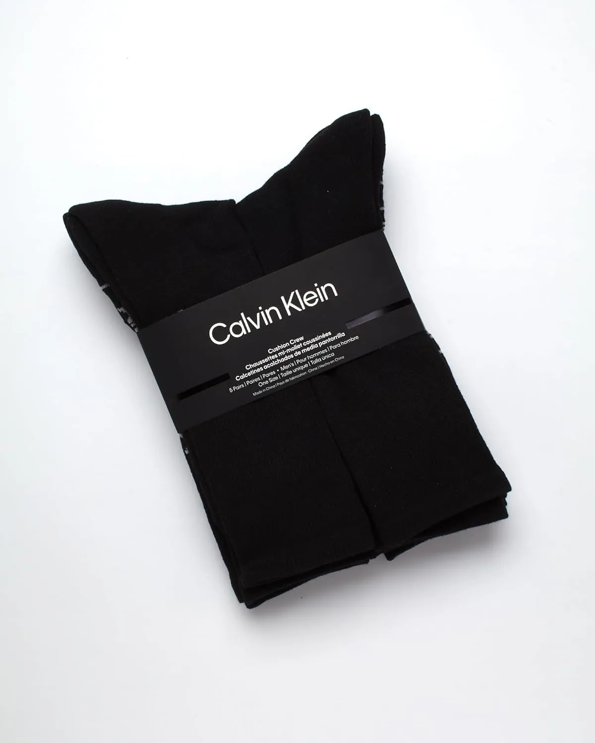 Calvin Klein Mens Crew Socks - 5 Pack Breathable Cushion Crew Athletic Mid-Calf Socks for Men for Running and Workout (7-12)