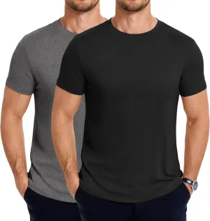 COOFANDY Men's Short Sleeve T-Shirts Crew Neck Casual Summer T Shirts 1-3 Pack Basic Tee Shirt