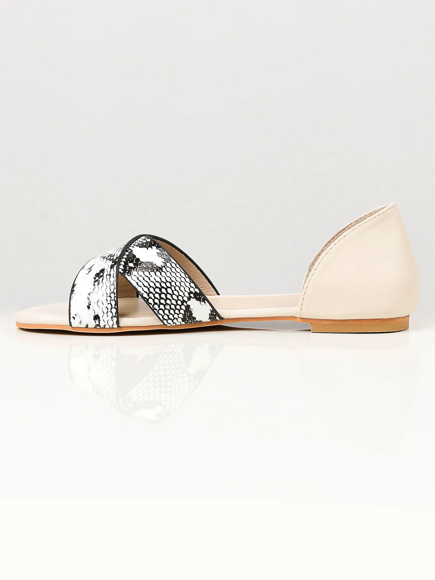 Crisscross Sandals - Beige