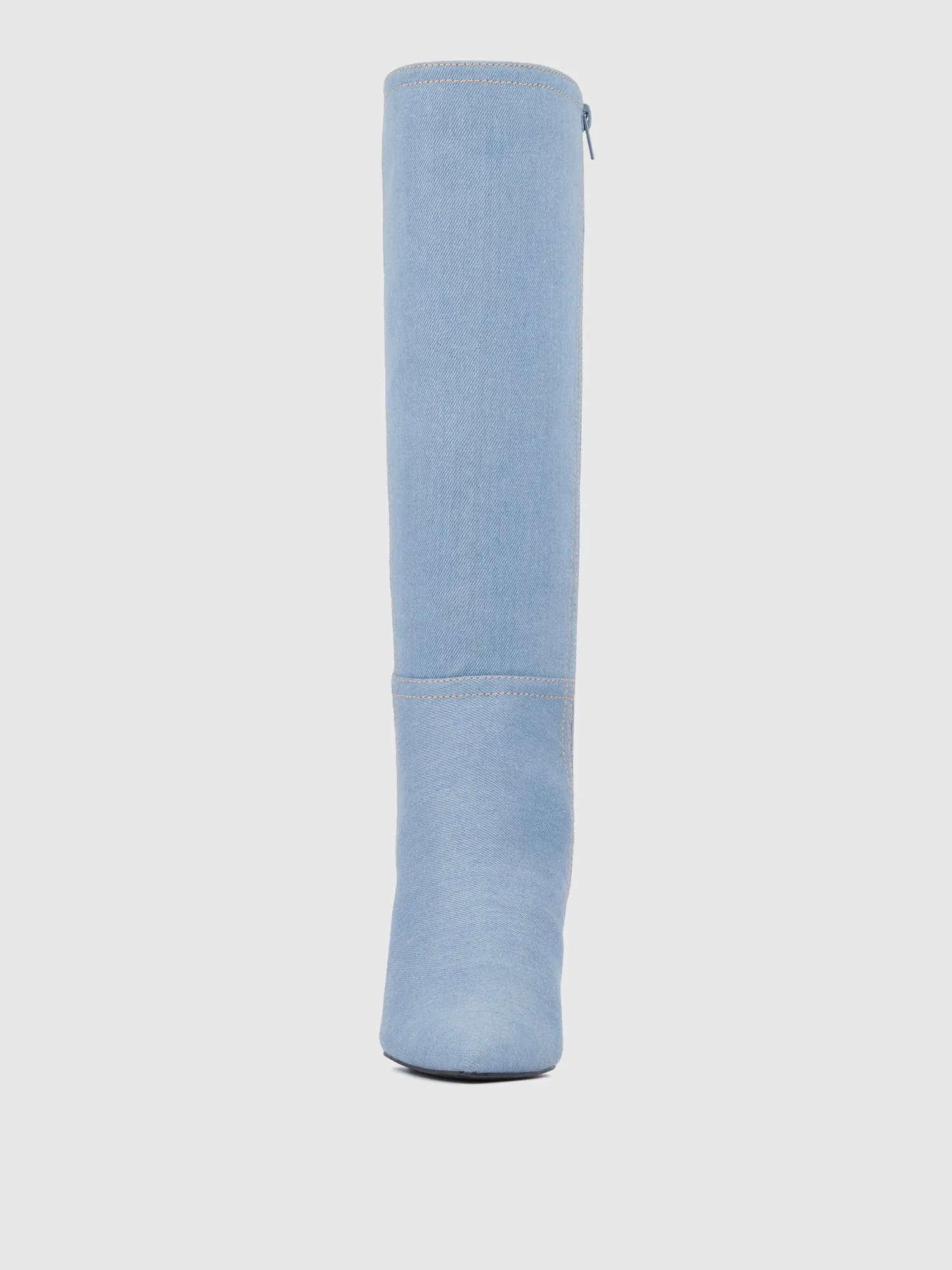 Denim Kitten Heel Boot