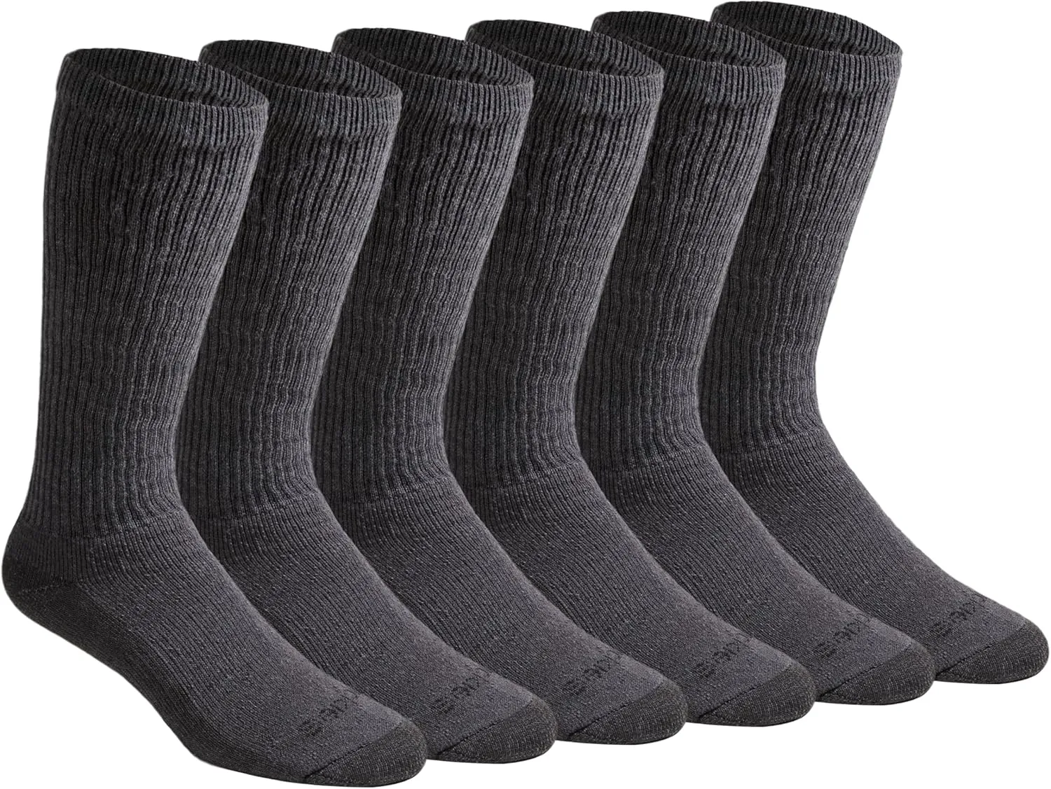 Dickies Men's Dri-Tech Moisture Control Boot-Length Socks, 6 & 12 Pairs, Sizes L-XL