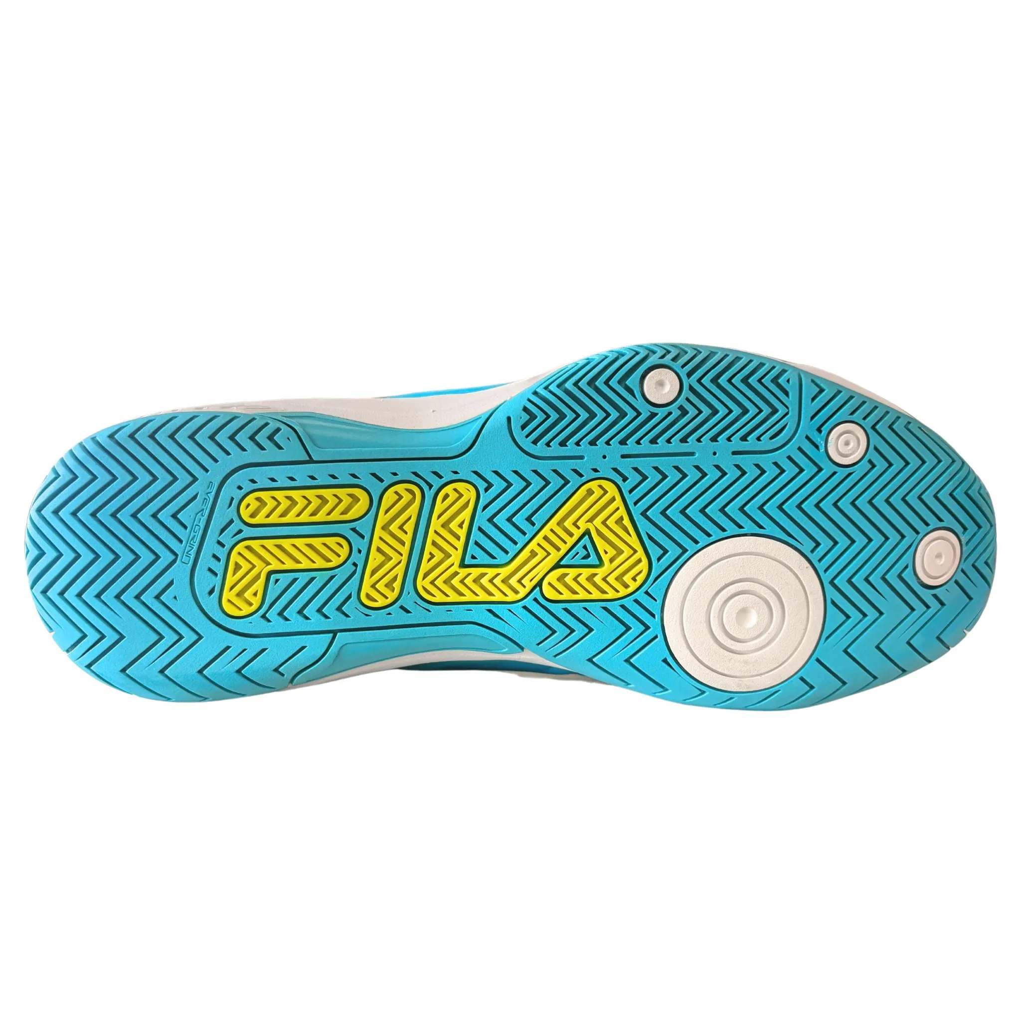 Fila Women's 5PM00606 424 Double Bounce 3 Scuba Blue White Safety Yellow Pickleball Shoes