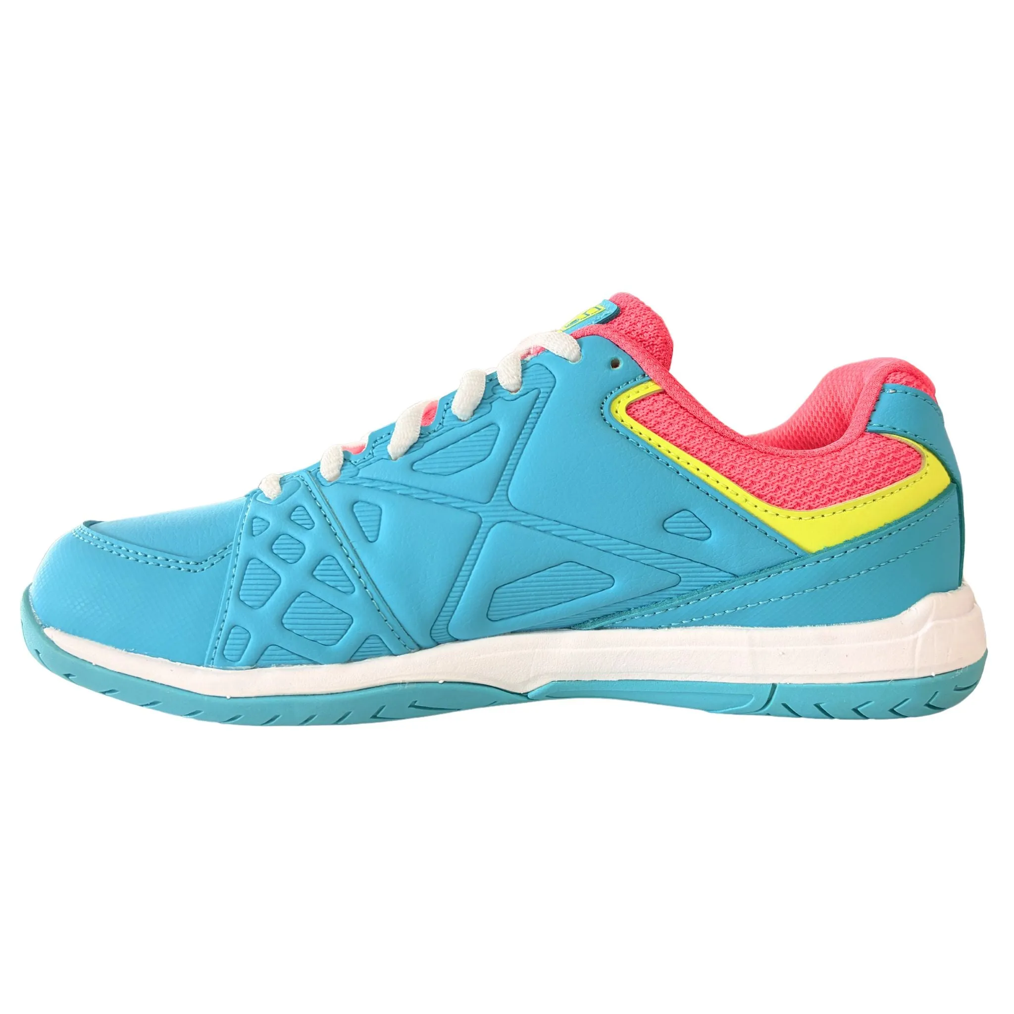 Fila Women's 5PM00606 424 Double Bounce 3 Scuba Blue White Safety Yellow Pickleball Shoes