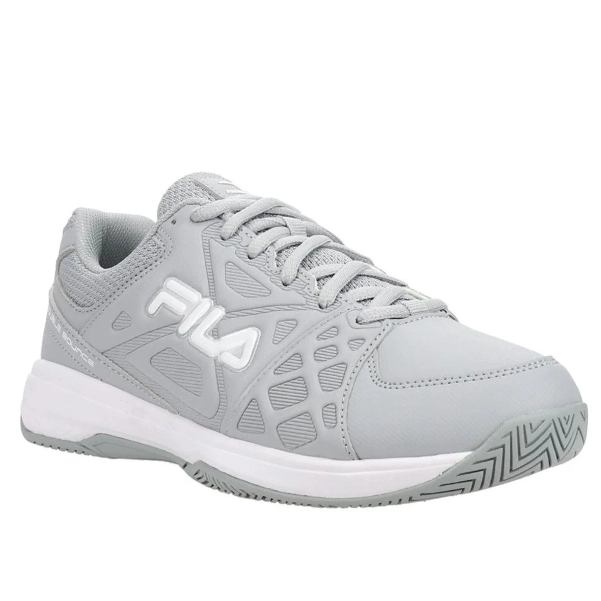 Fila Women's 5PM01803 071 Double Bounce 3 Gray White Silver Pickleball Shoes