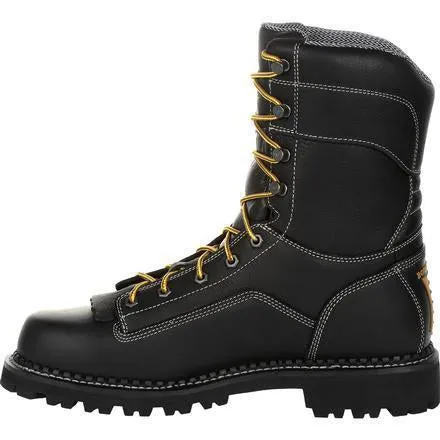 Georgia Men's Amp LT Logger 9" Composite Toe Waterproof Work Boot - Black - GB00272