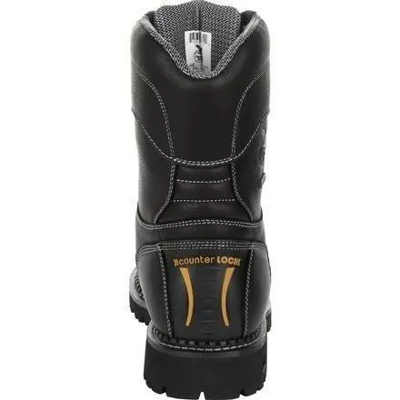 Georgia Men's Amp LT Logger 9" Composite Toe Waterproof Work Boot - Black - GB00272