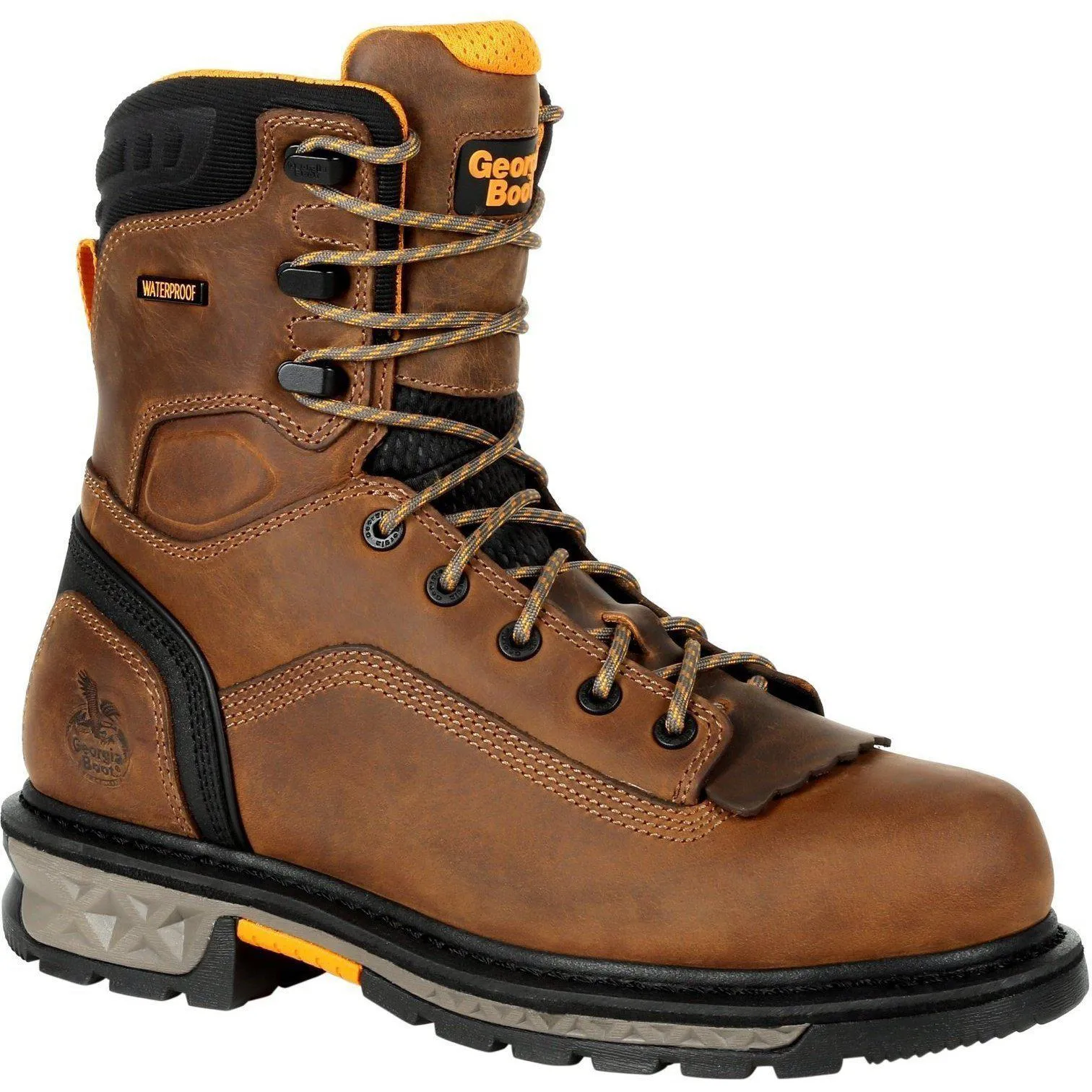 Georgia Men's LTX 8" Soft Toe Waterproof Carbo-Tec Work Boot- Brown - GB00392