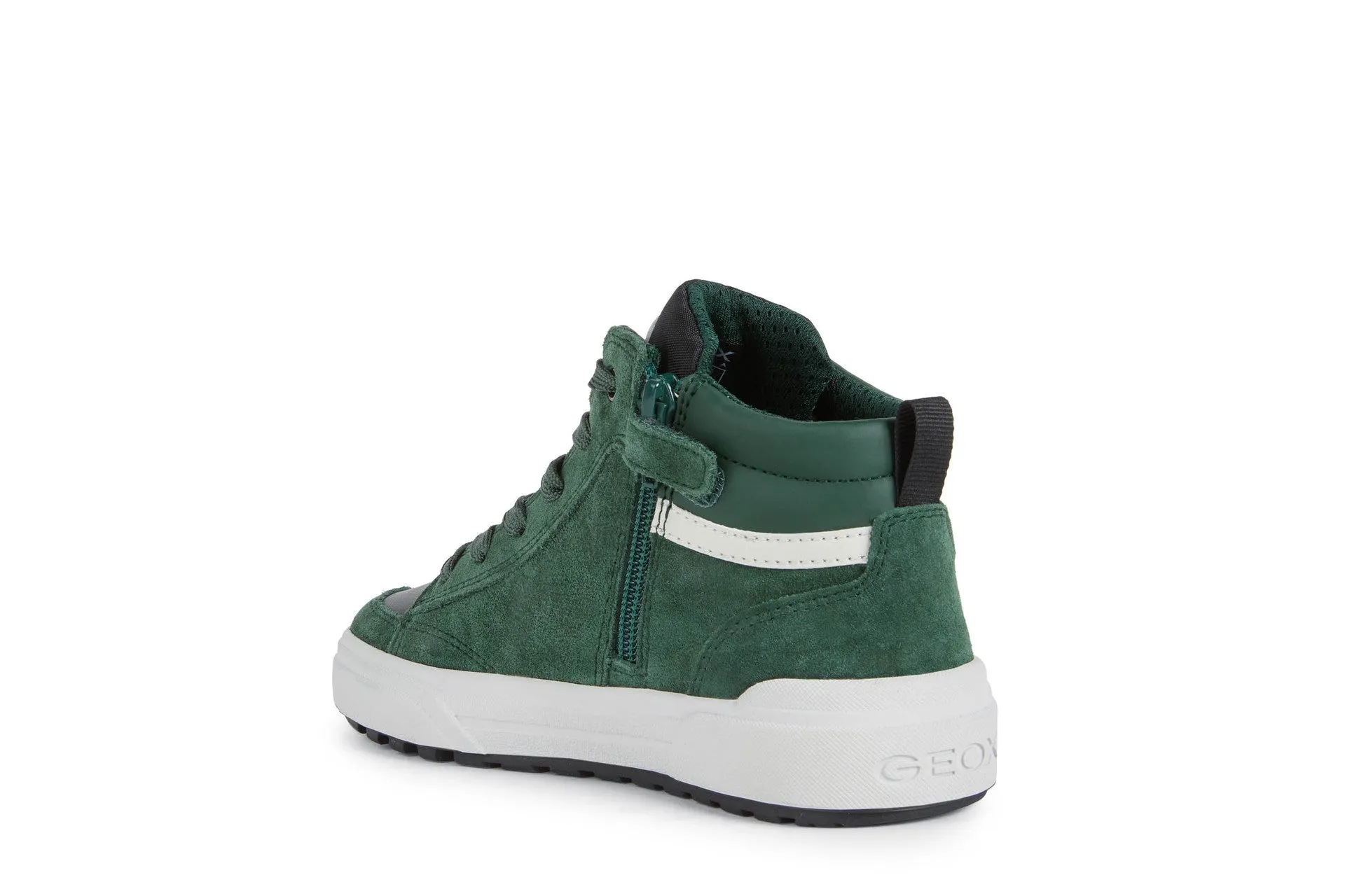 Geox Kids Trainers | Hi Top Weemble | Green & Black