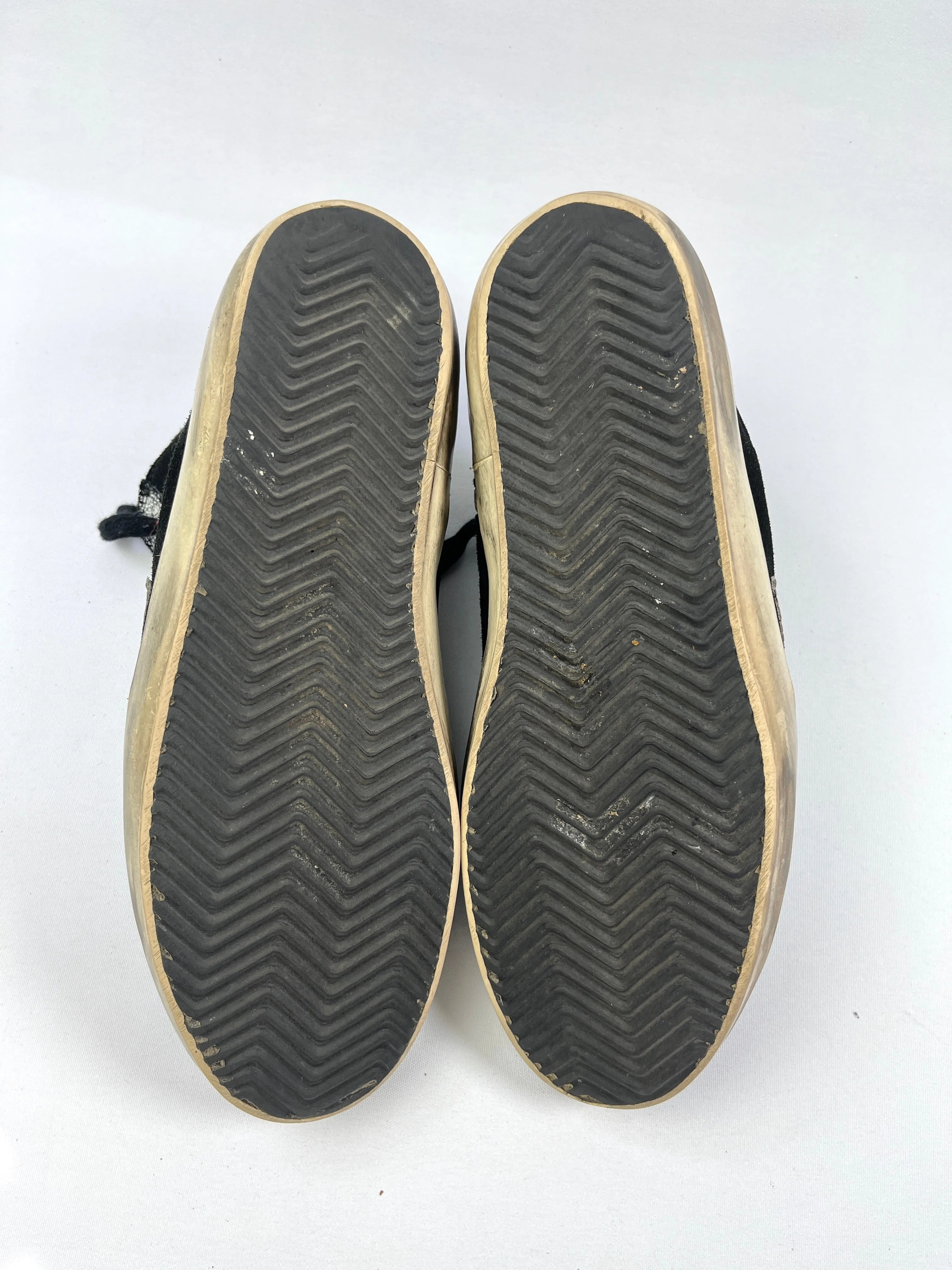 GOLDEN GOOSE - FRANCY HIGH TOP SNEAKER IN BLACK SUEDE - SZ 38