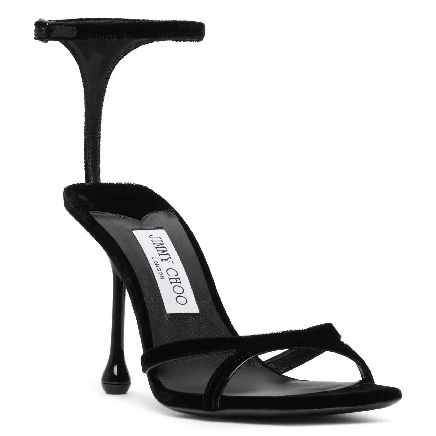 Ixia 95 black velvet sandals