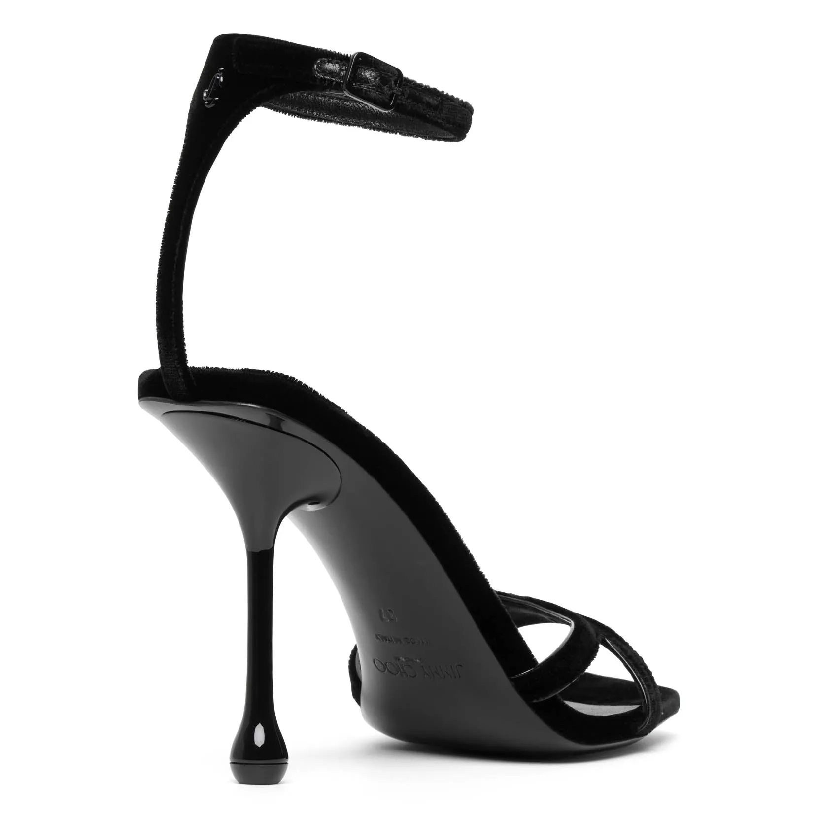 Ixia 95 black velvet sandals