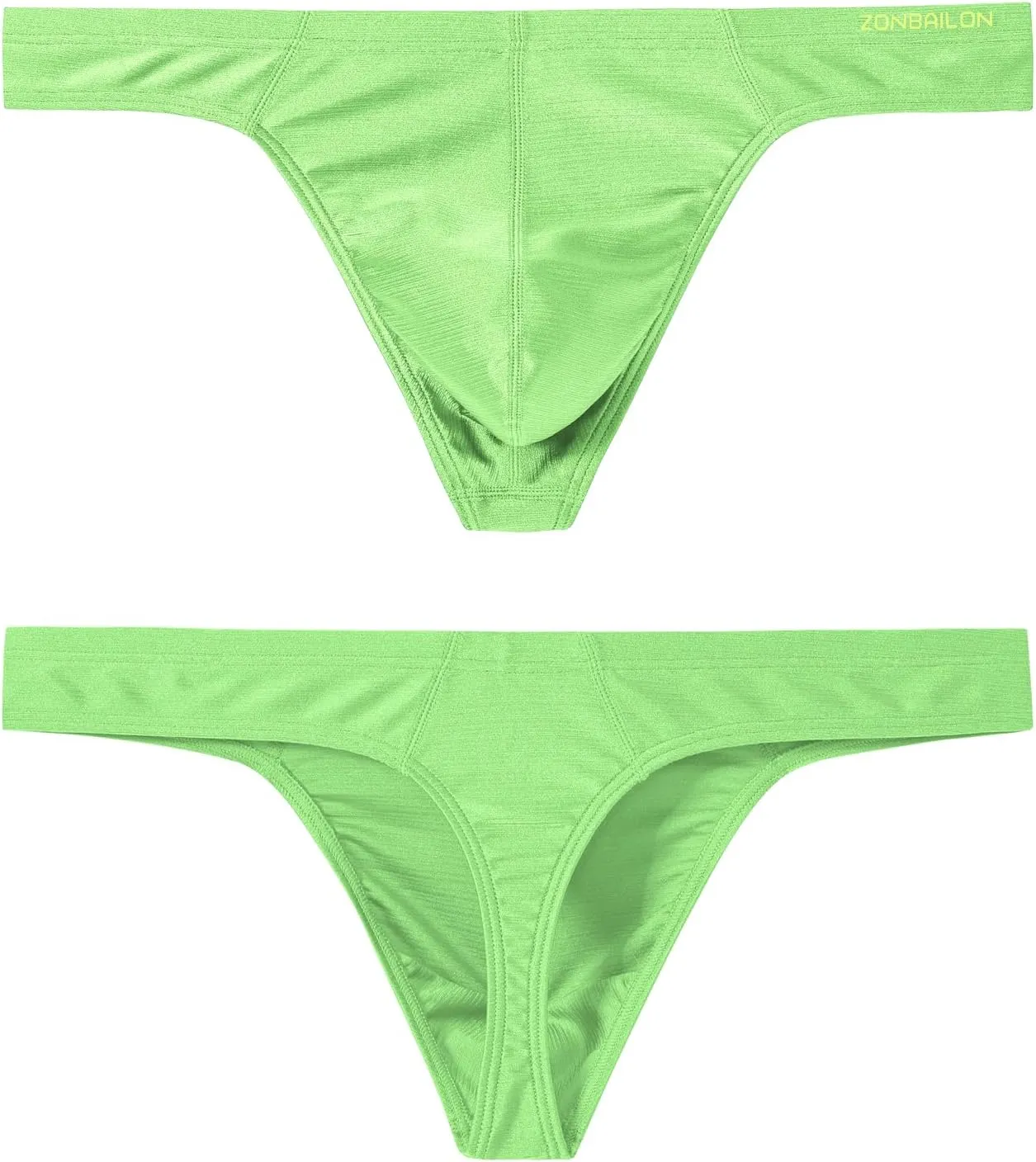 JINSHI Men's Thong Underwear Sexy Ice Silk Glossy G String Male Athletic Thongs T Back For Men Bikini Briefs