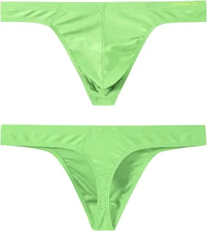JINSHI Men's Thong Underwear Sexy Ice Silk Glossy G String Male Athletic Thongs T Back For Men Bikini Briefs