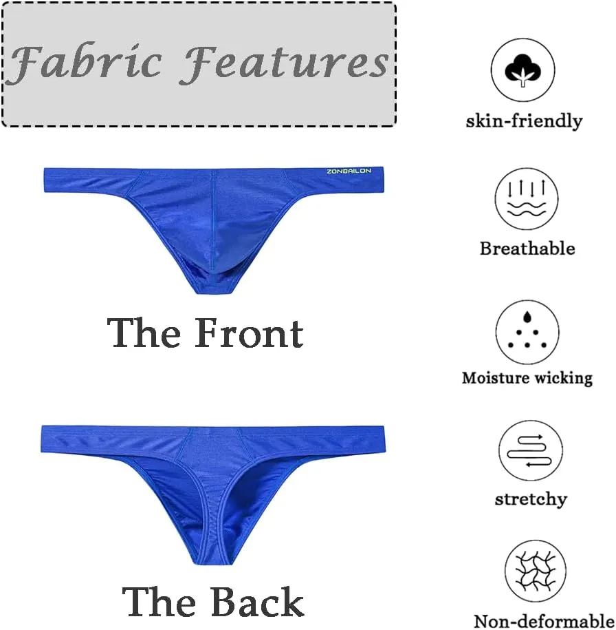 JINSHI Men's Thong Underwear Sexy Ice Silk Glossy G String Male Athletic Thongs T Back For Men Bikini Briefs