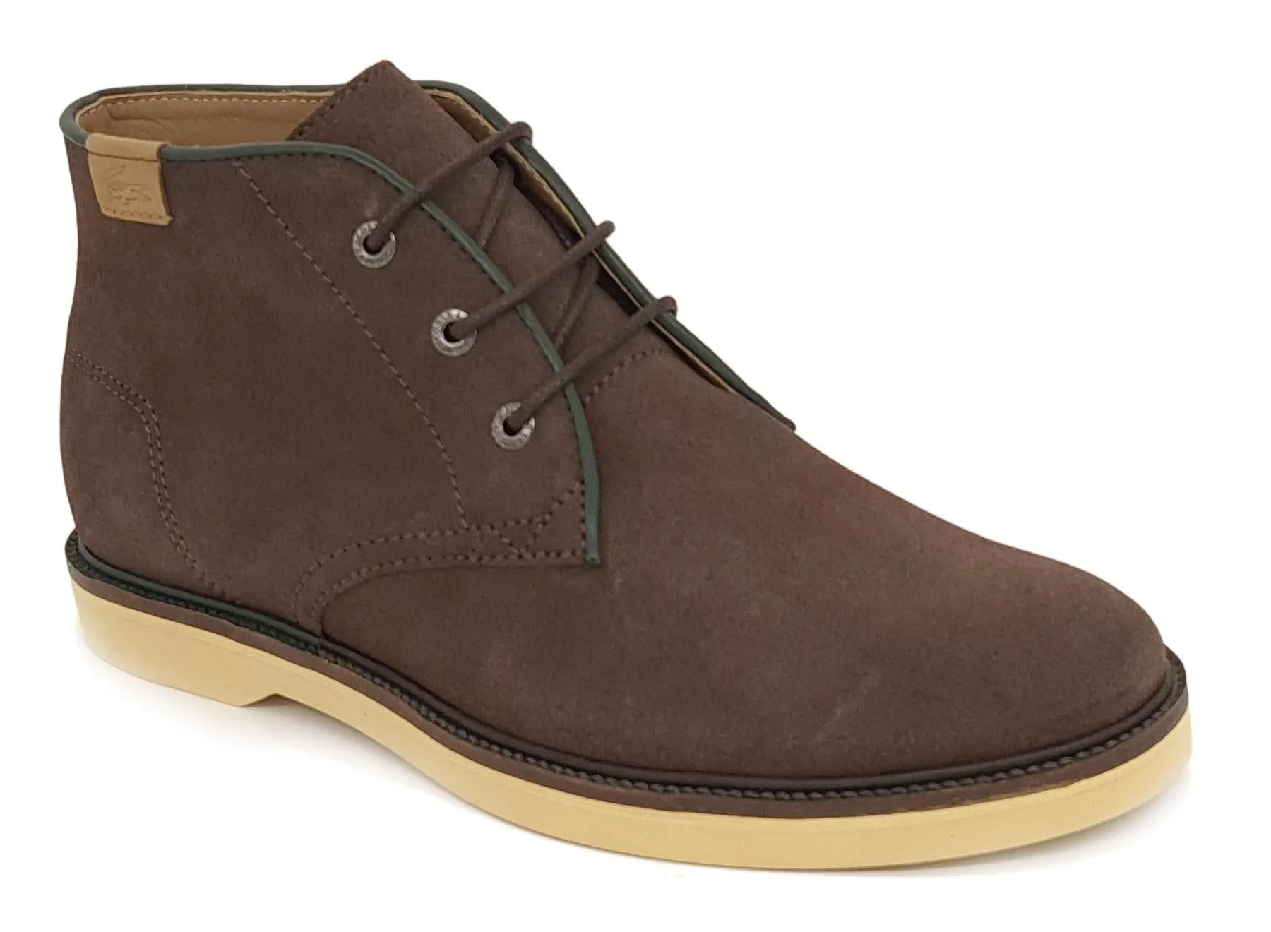 Lacoste Sherbrooke Brown Leather Mens Lace Up Boots