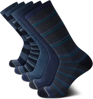 Nautica Mens Crew Socks - 5 Pack Breathable Moisture Wicking Cushioned Athletic Work and Dress Socks for Men (Sizes: 6-12.5)