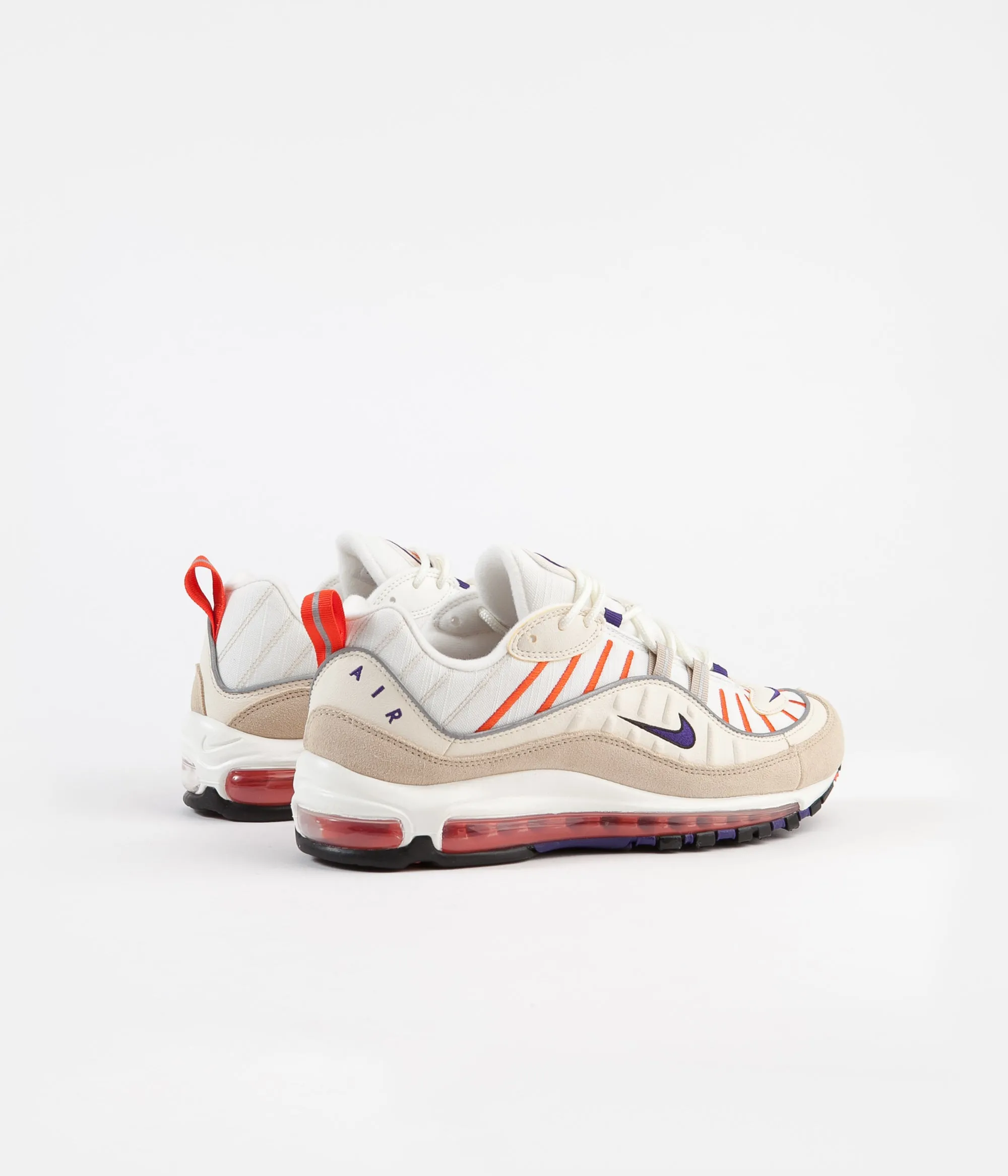 Nike Air Max 98 Shoes - Sail / Court Purple - Light Cream - Desert Ore