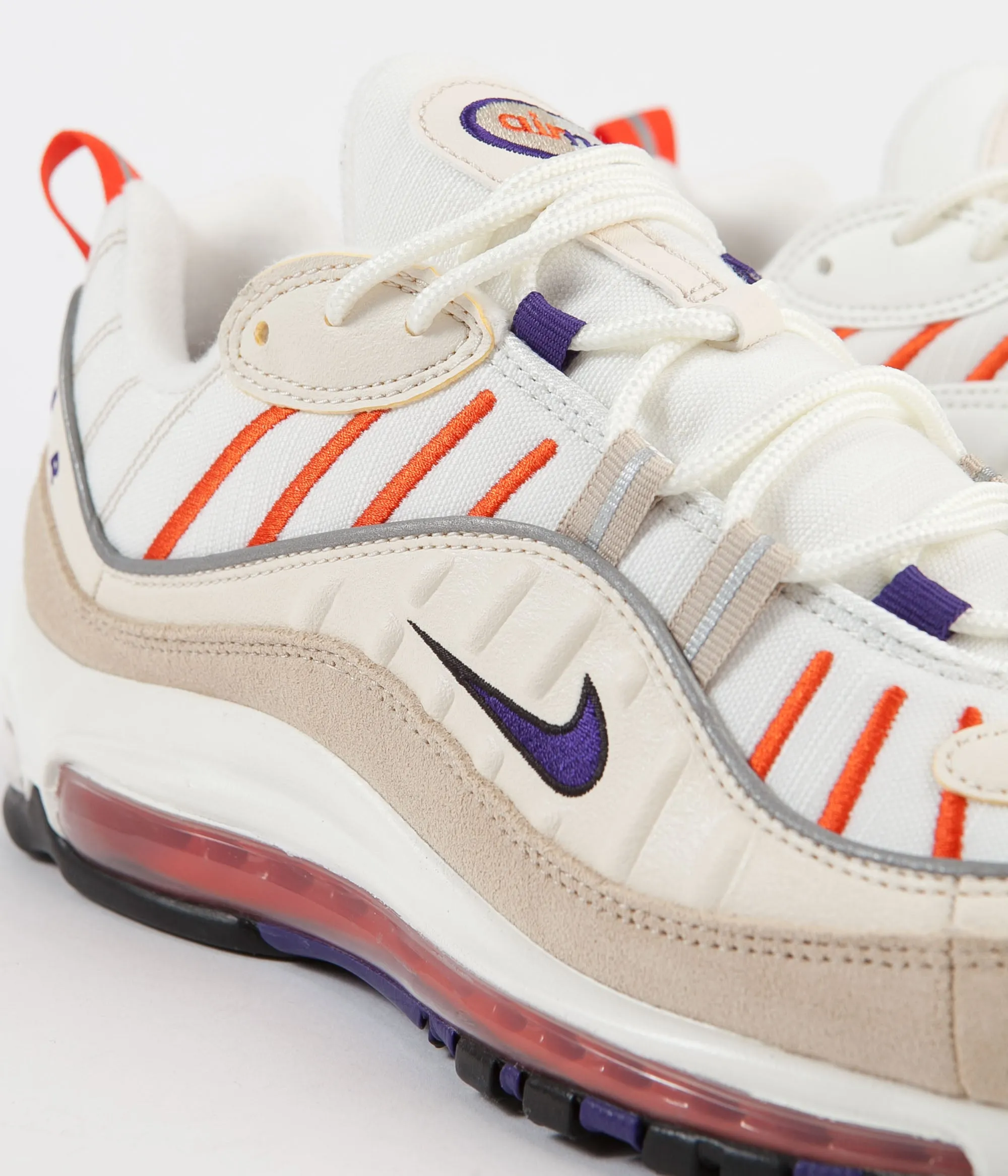 Nike Air Max 98 Shoes - Sail / Court Purple - Light Cream - Desert Ore