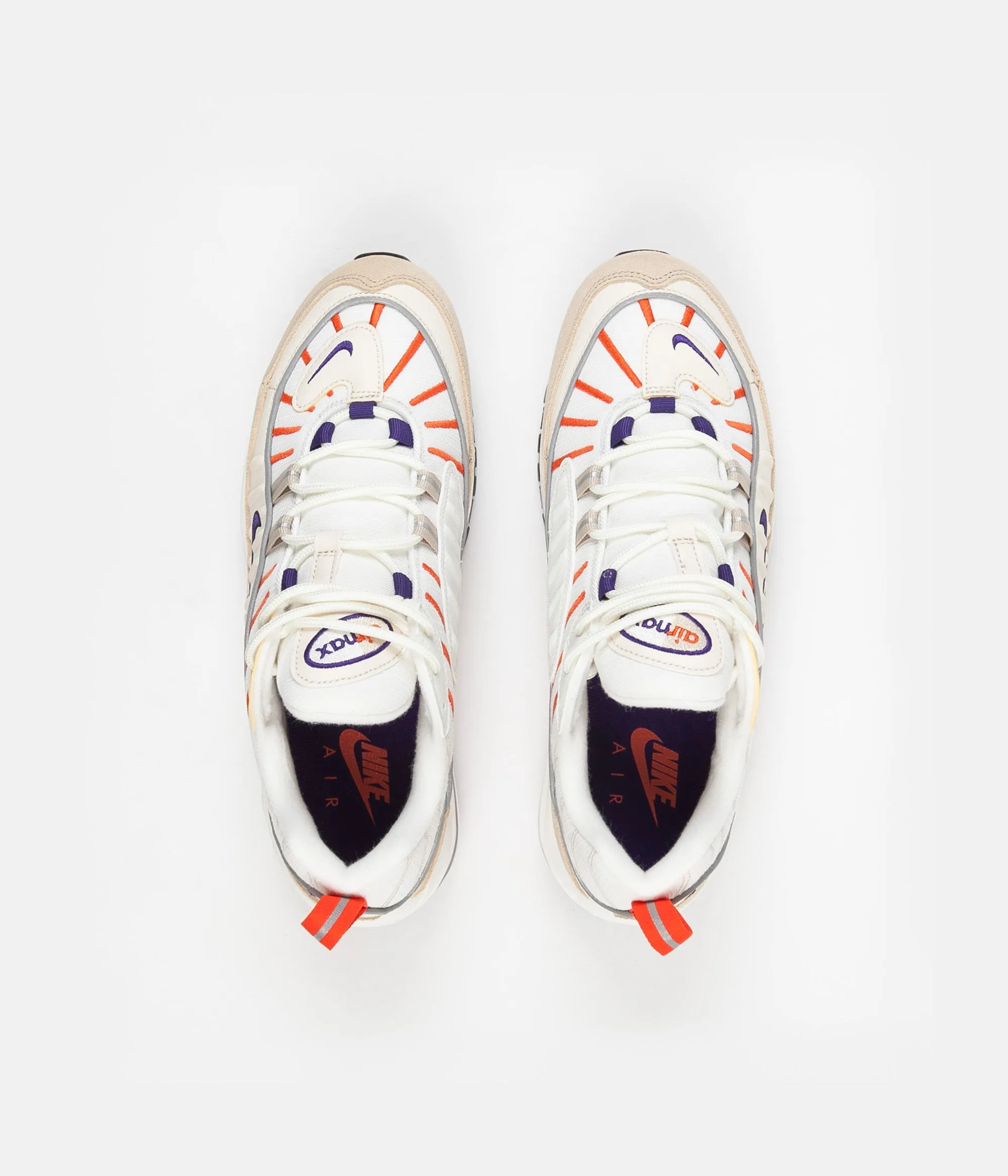 Nike Air Max 98 Shoes - Sail / Court Purple - Light Cream - Desert Ore