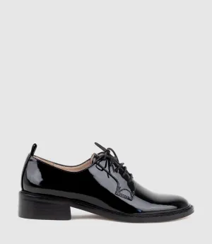 PERCY30 Lace Up in Black Patent