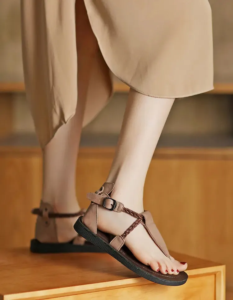 Retro Flat Thong Sandals