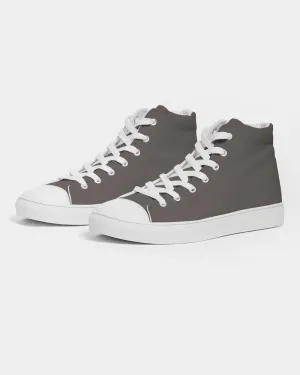 Shaded Pastel Brown High-Top Canvas Sneakers | Women's | C60M60Y60K30
