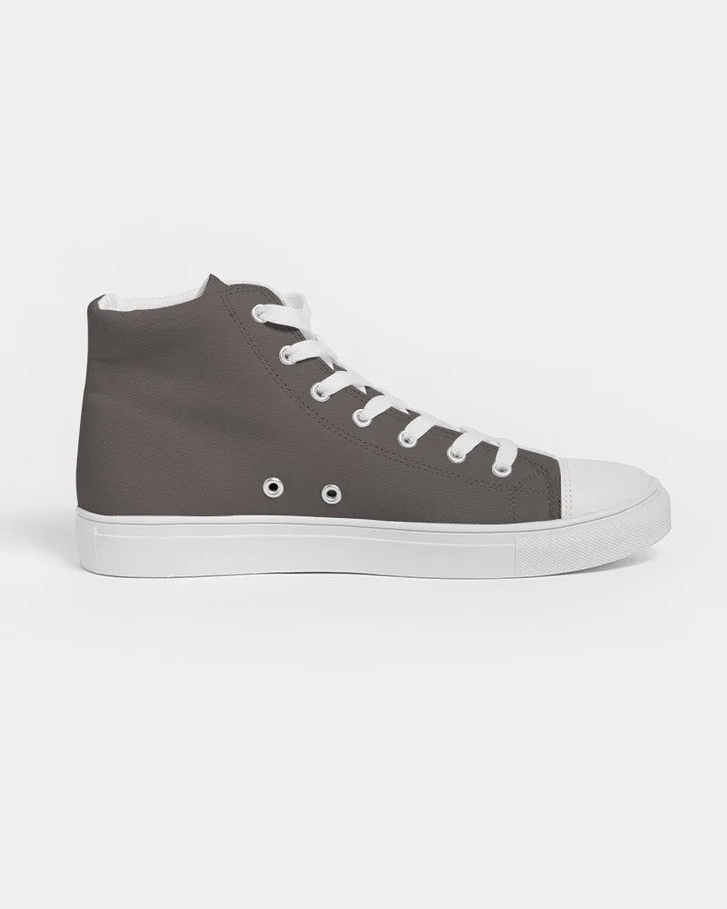 Shaded Pastel Brown High-Top Canvas Sneakers | Women's | C60M60Y60K30