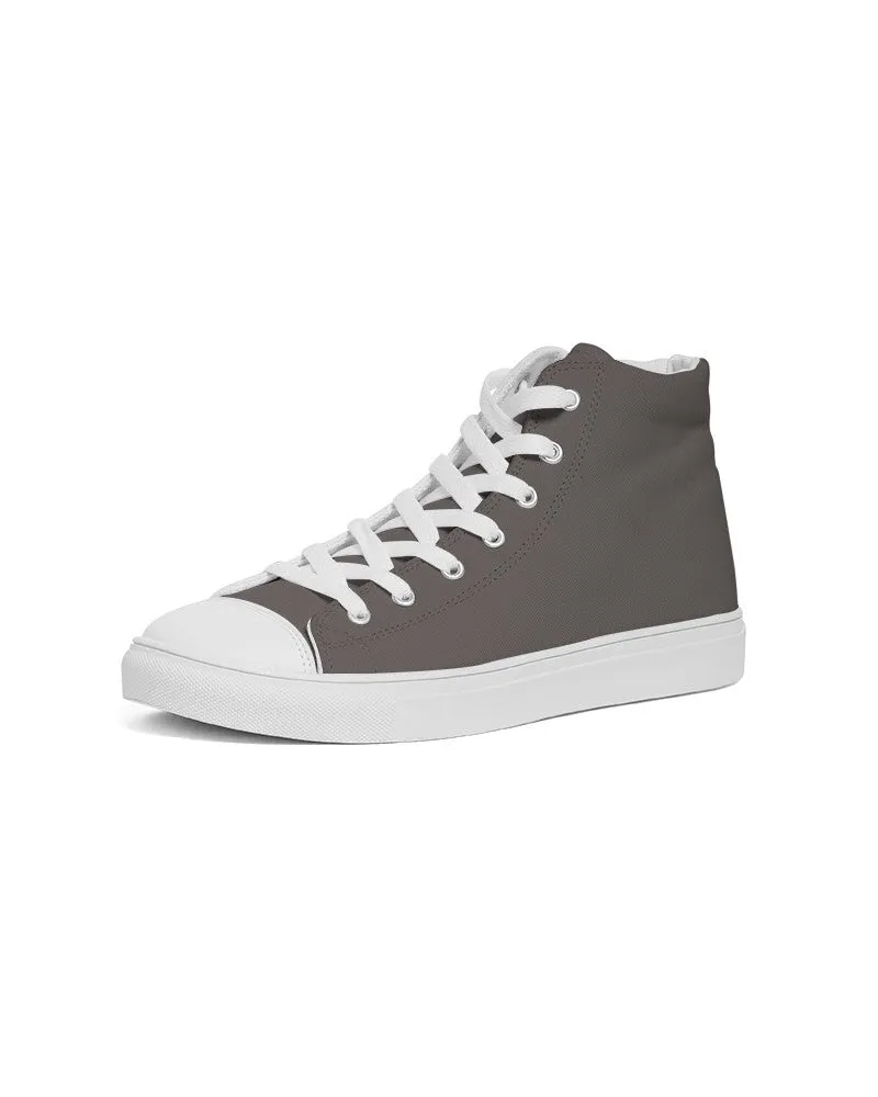 Shaded Pastel Brown High-Top Canvas Sneakers | Women's | C60M60Y60K30