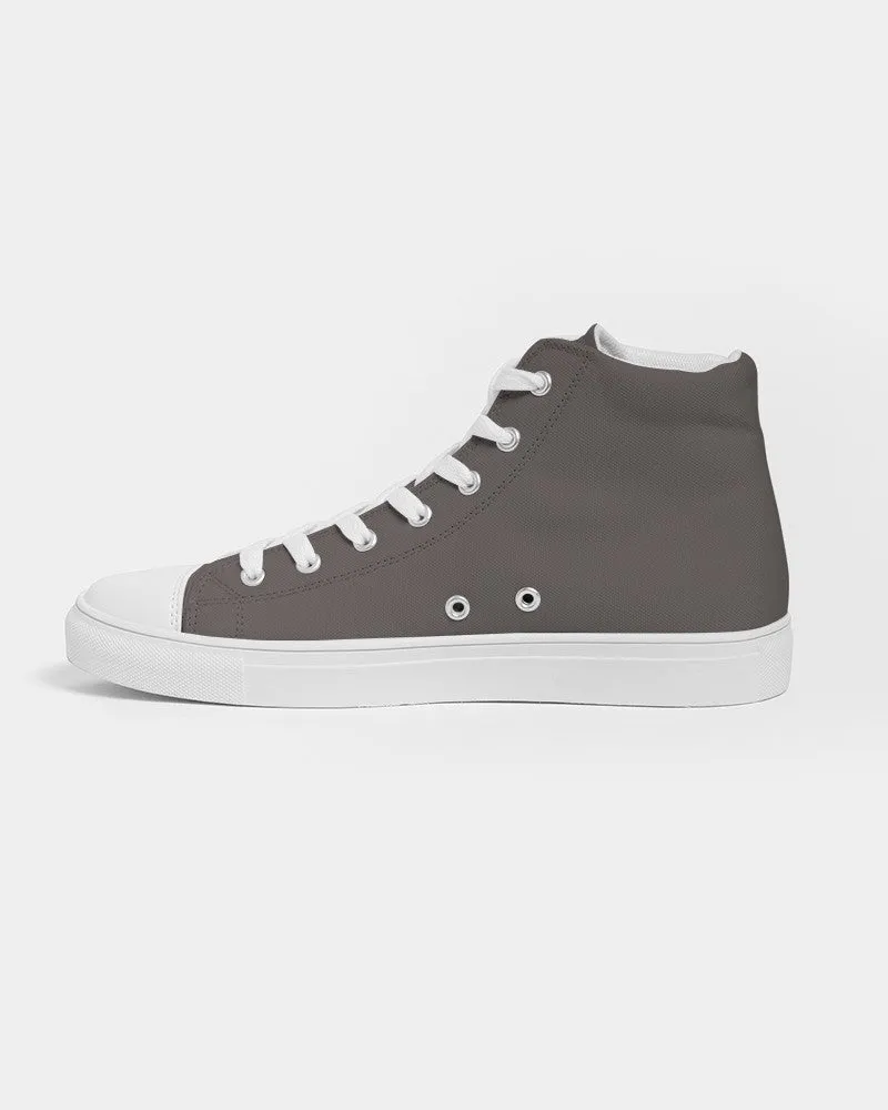 Shaded Pastel Brown High-Top Canvas Sneakers | Women's | C60M60Y60K30