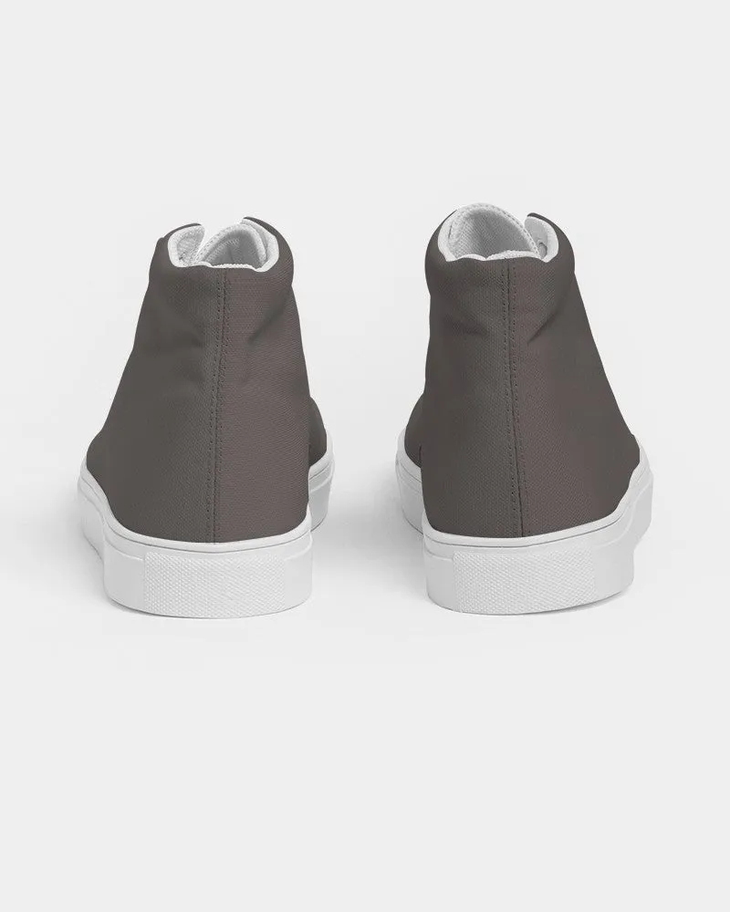 Shaded Pastel Brown High-Top Canvas Sneakers | Women's | C60M60Y60K30