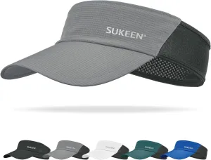 Sukeen Sun Visor Hat for Men Large Head Lightweight Cooling Stretchy Visor Hat for Running, Tennis, Golf, Daily Wear