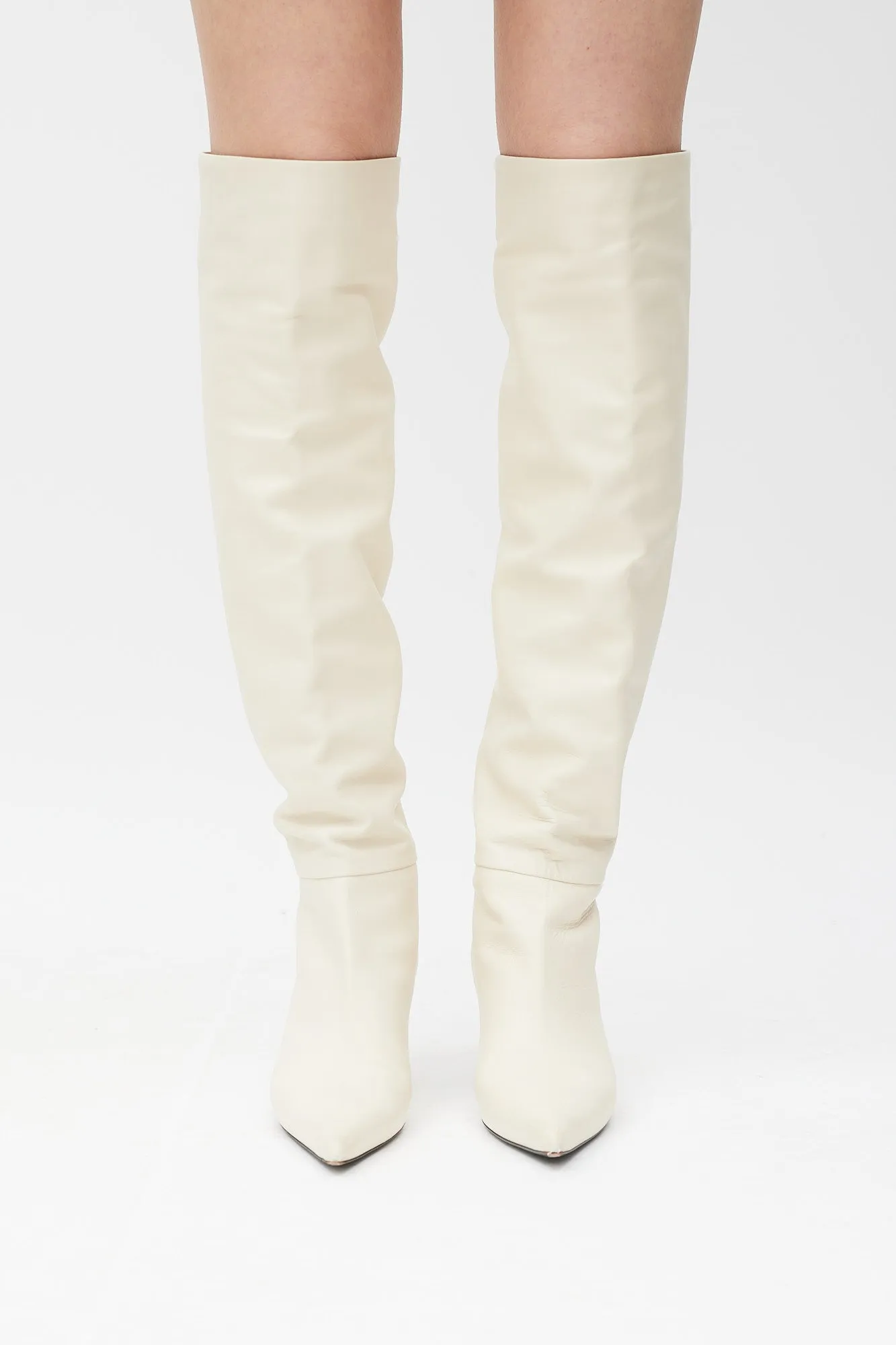 White Leather Bourgeoise Boot