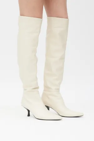 White Leather Bourgeoise Boot