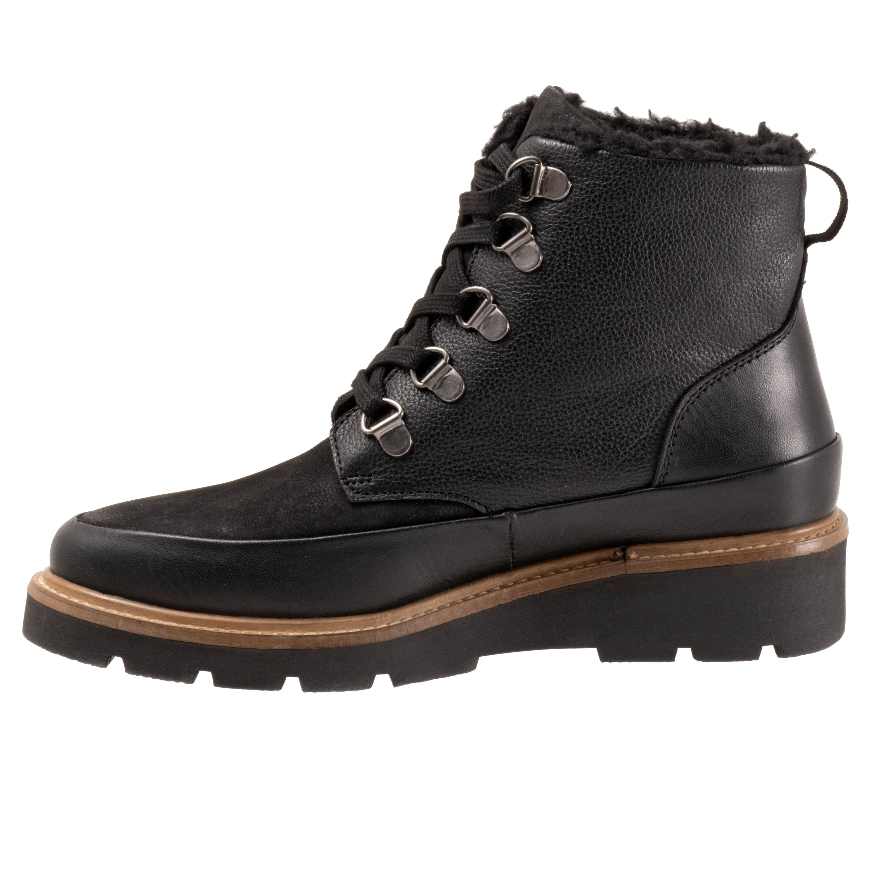 Whitney Black Lace Up Ankle Boots