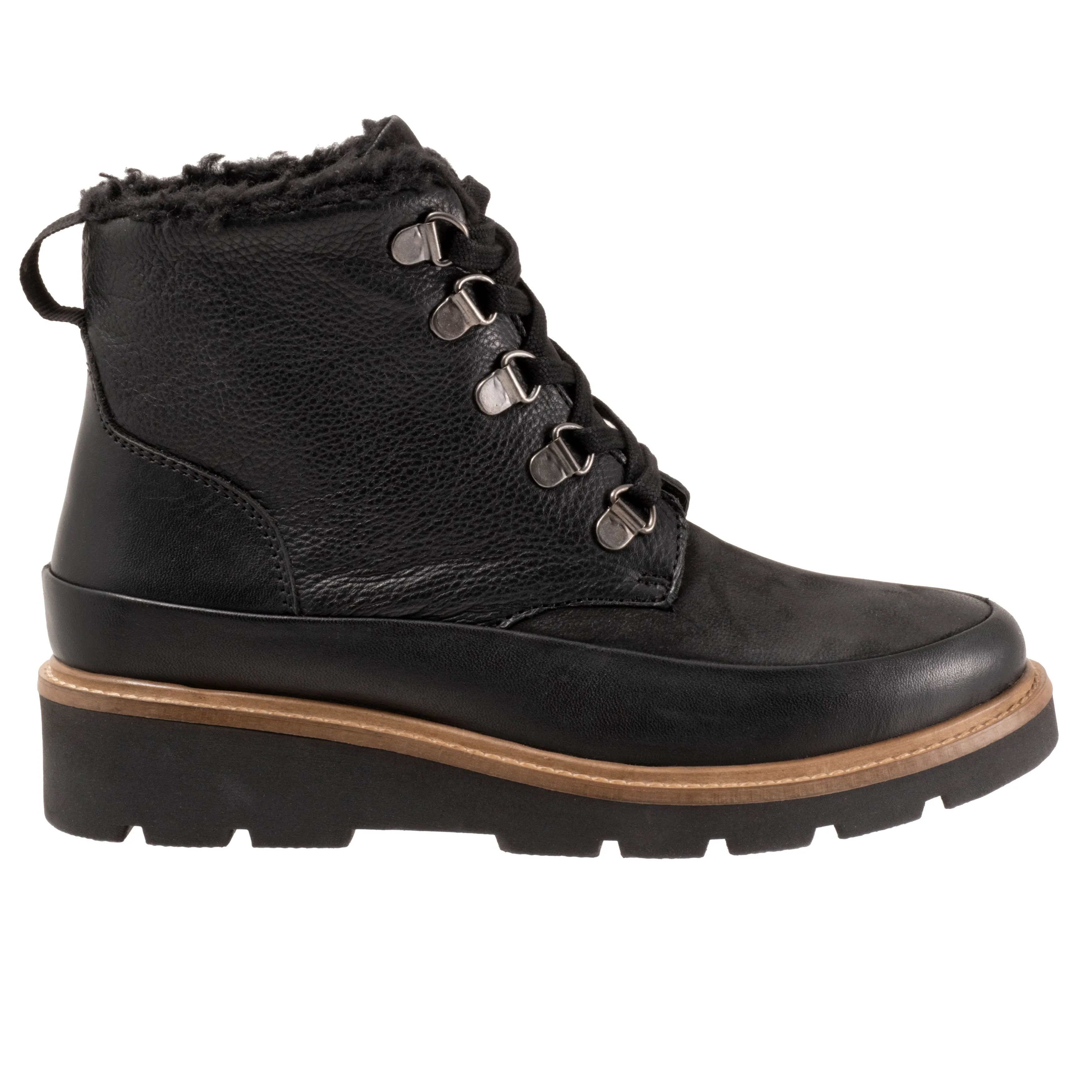 Whitney Black Lace Up Ankle Boots