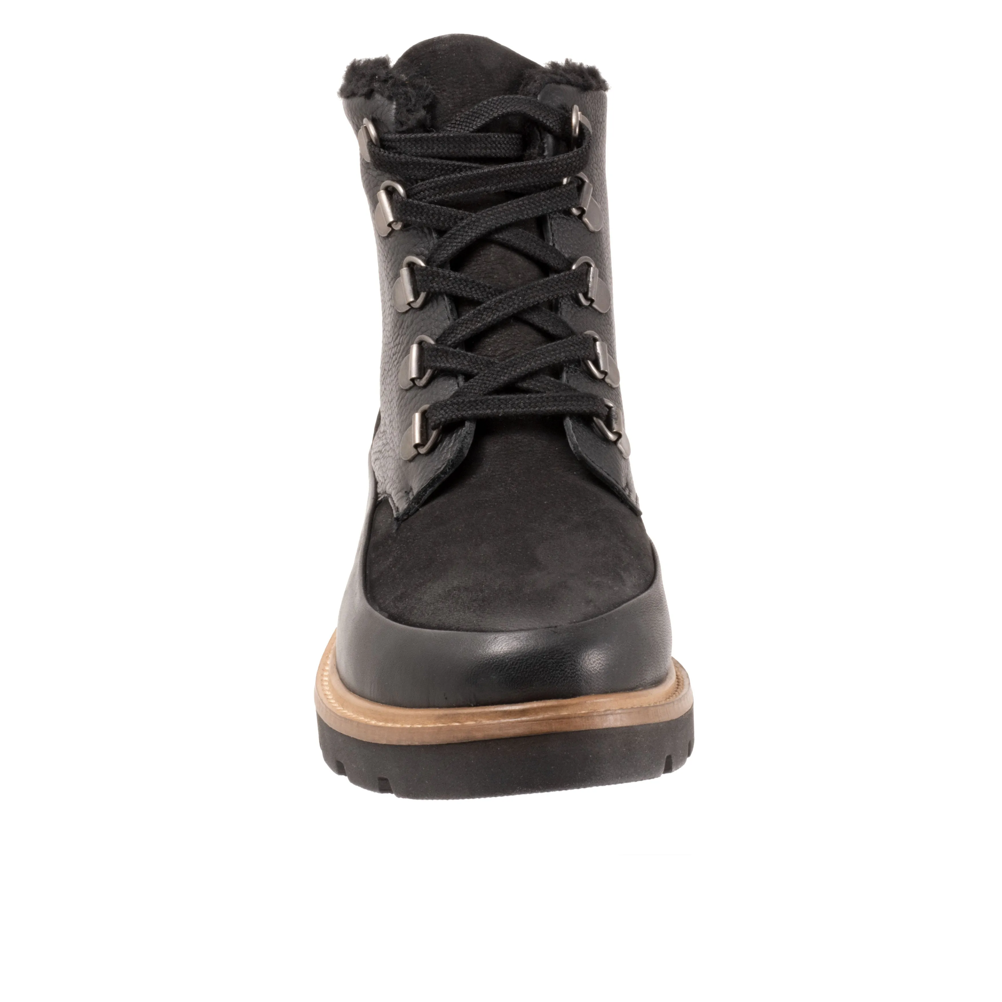 Whitney Black Lace Up Ankle Boots