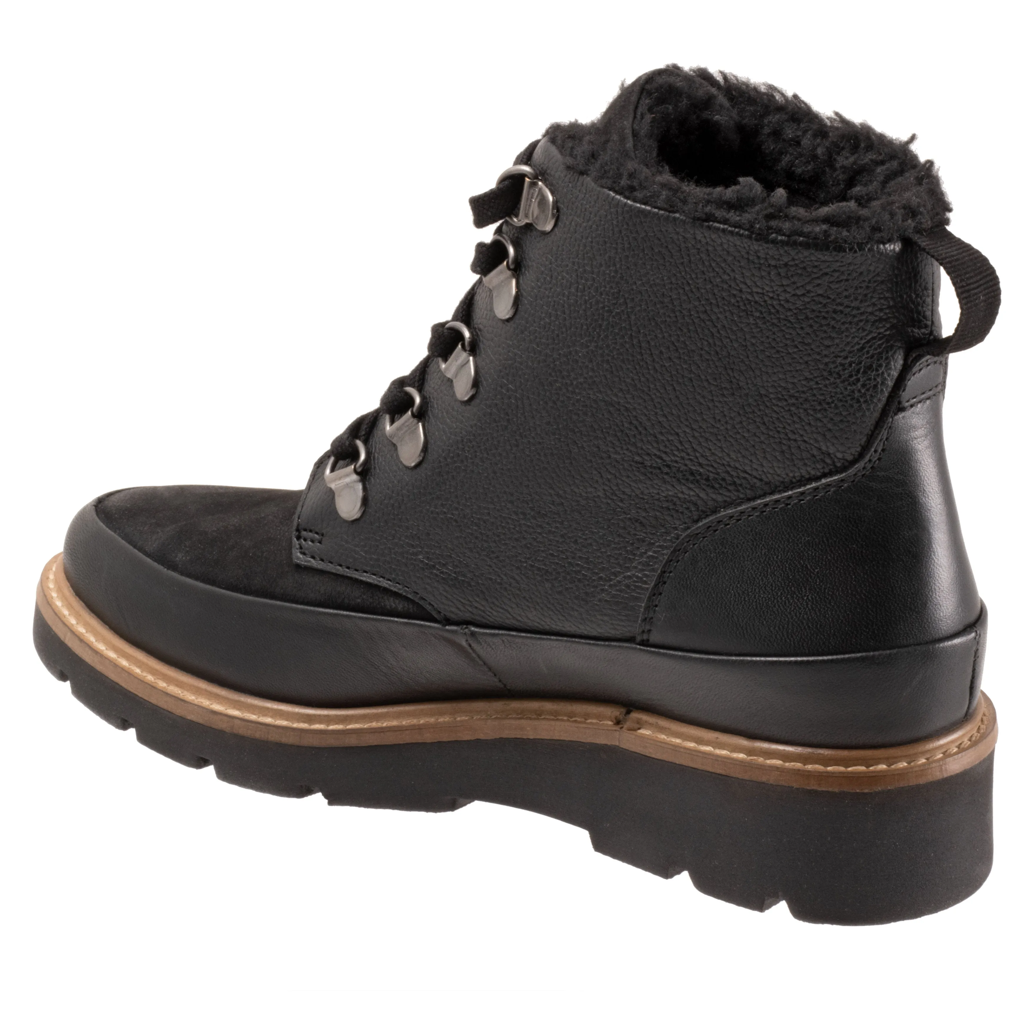 Whitney Black Lace Up Ankle Boots