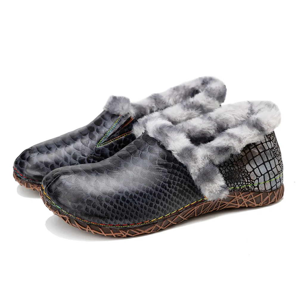 Women's Flat Casual Fur Shoes