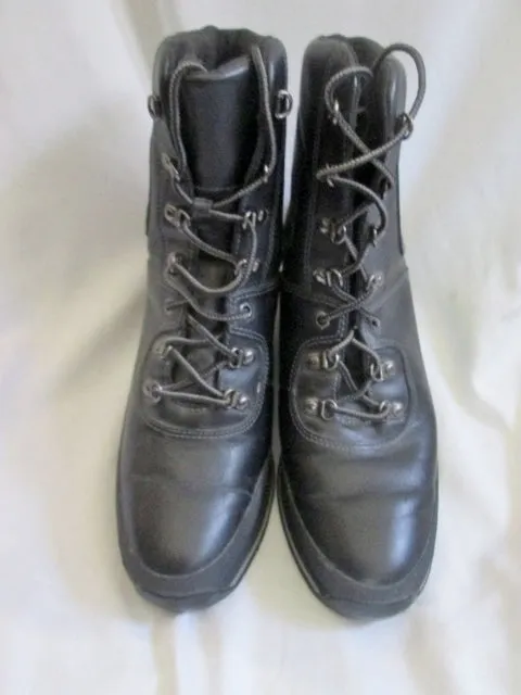 Womens TIMBERLAND 89395 Leather Ankle BOOT BLACK 8 Bootie Wedge Heel Steampunk Shoe