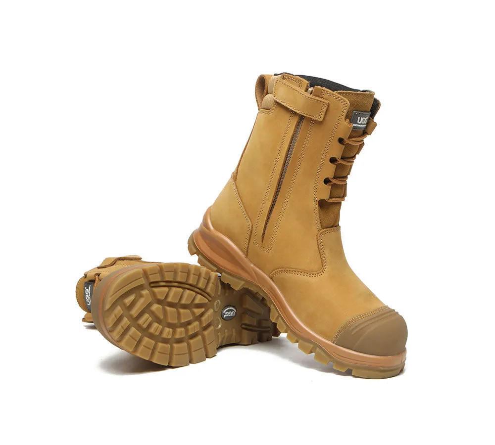 Work Safety Lace Up Men Boots Steel Toe With Wool Insoles Peter