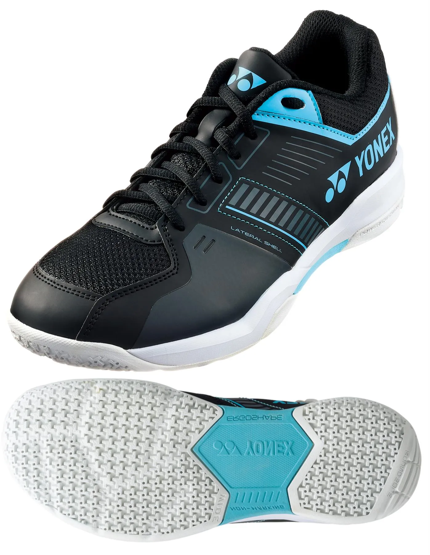 Yonex Power Cushion Strider Flow Mens Wide Badminton Shoes - Black / Blue
